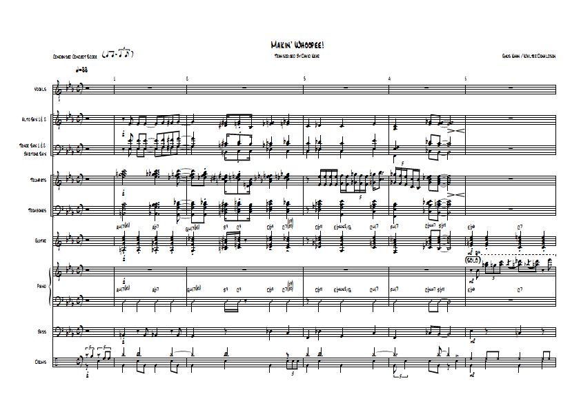 Dr. John / Rickie Lee Jones - Makin' Whoopee! Sheet Music - Big Band Arrangement / Chart : Sample Image for Australia