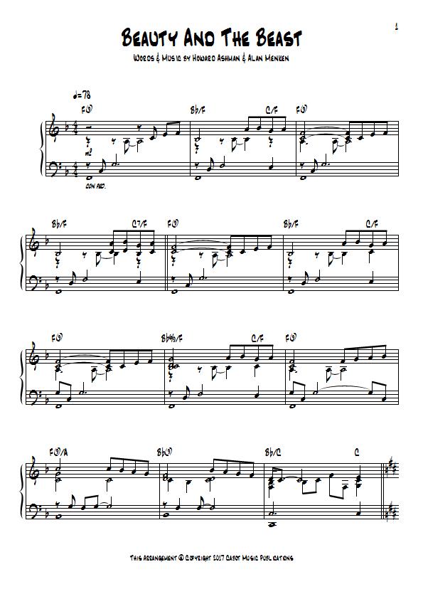 Celine Dion and Peabo Bryson - Beauty And The Beast Piano Sheet Music - Howard Ashman & Alan Menken : Sample Image for Canada