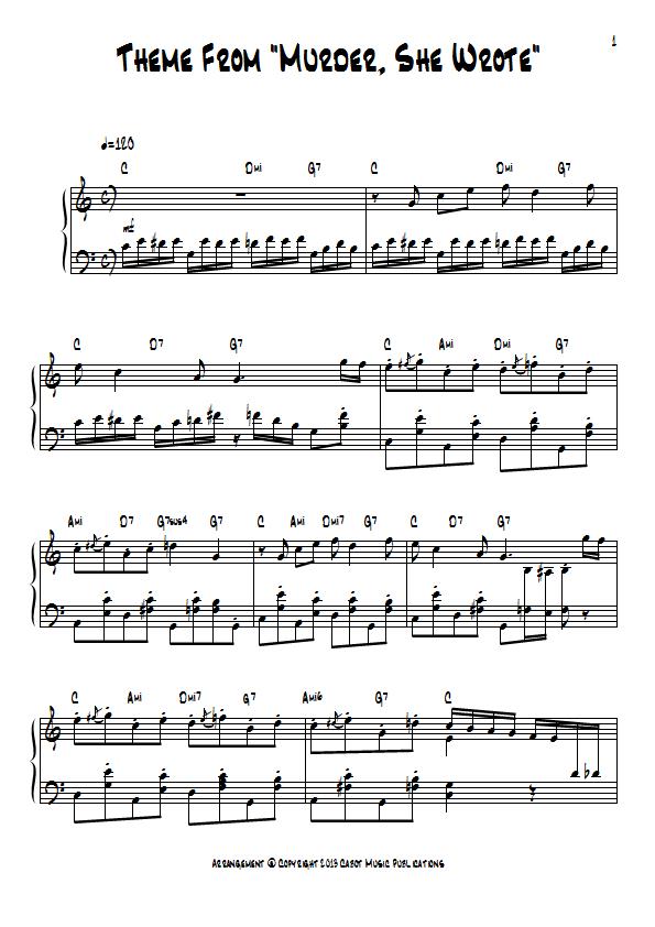 John Addison - Theme from Murder, She Wrote Piano Sheet Music : Sample Image for Ireland