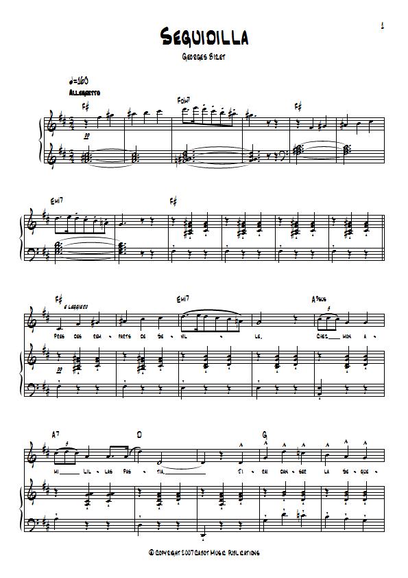 Katherine Jenkins - Seguidilla (Pres Des Remparts De Seville) Piano / Vocal Sheet Music : Sample Image for Ireland