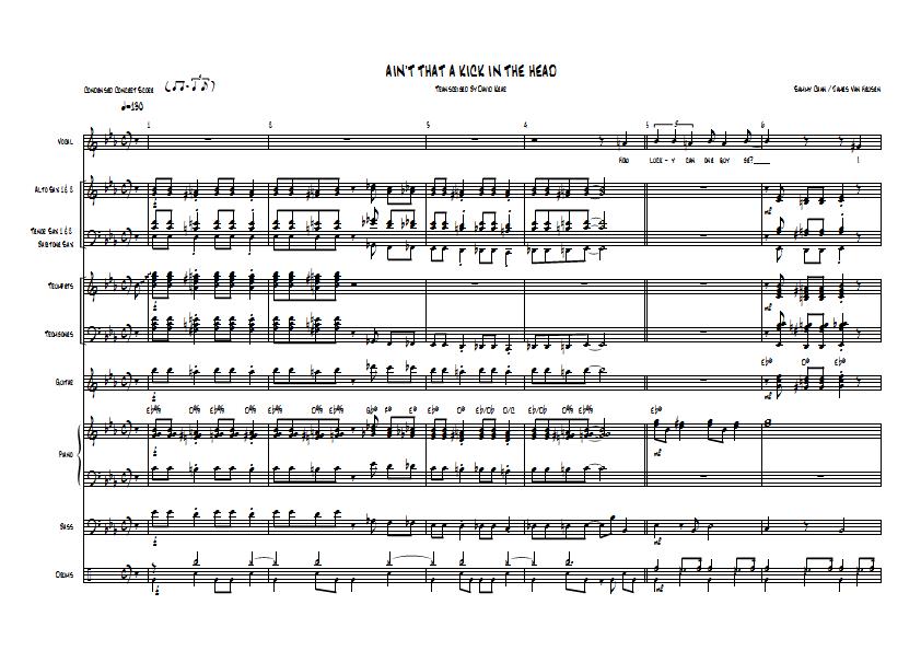 Robbie Williams - Ain't That A Kick In The Head Sheet Music - Big Band Arrangement / Chart : Sample Image for New Zealand