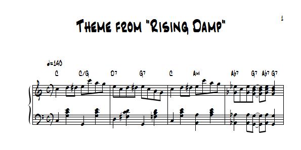 Dennis Wilson - Theme from Rising Damp Piano Sheet Music : Sample Image for New Zealand